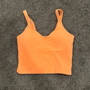 lululemon orange align tank size two